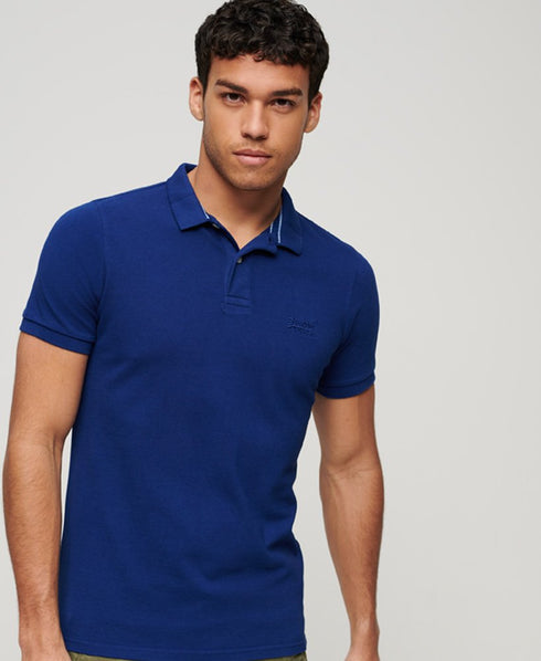 Superdry Vint Destroy Polo T.Shirt Royal Blue